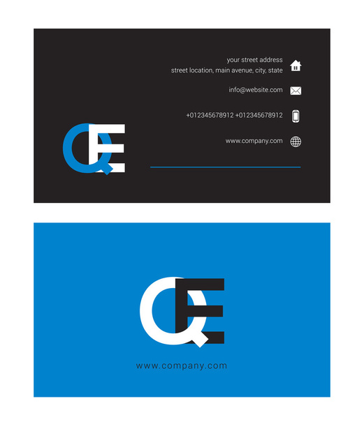 文字ロゴ、ビジネス カード テンプレート - ベクター画像