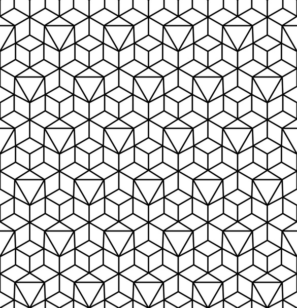  Absztrakt geometriai fekete-fehér grafikus design nyomtatási minta - Vektor, kép