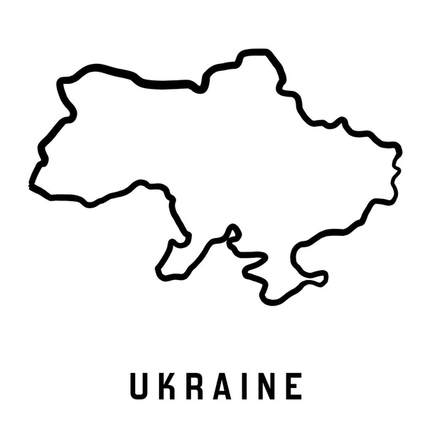 Ukraine map outline - Vector, Image