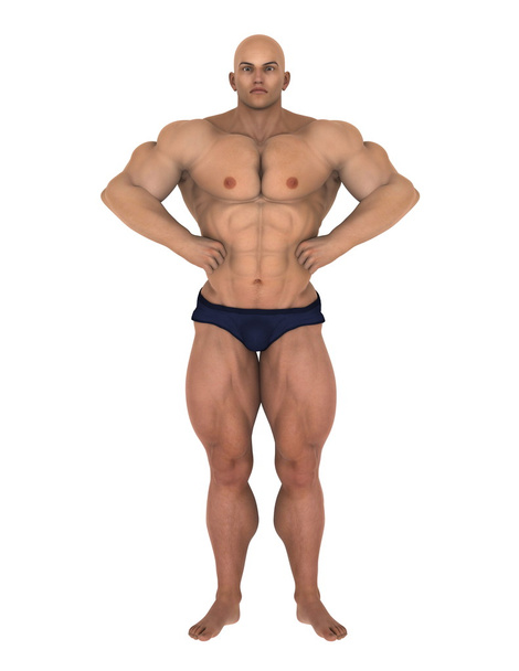 3D CG rendering of a body builder - Photo, Image
