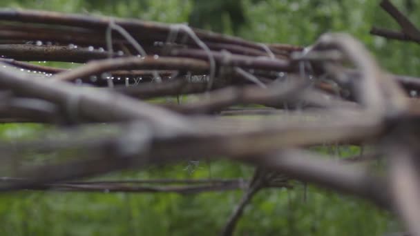 Dach der traditionellen Schwitzhütte - Filmmaterial, Video
