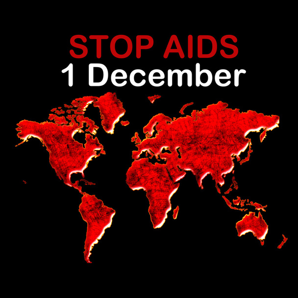 Parar a Aids cartão - Foto, Imagem