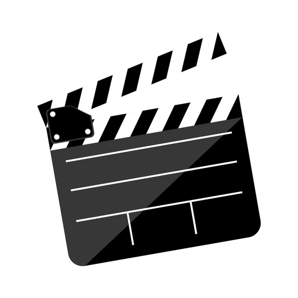 open clapperboard icon image - Vector, Image