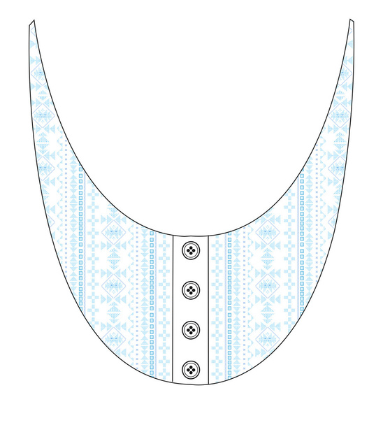 ethnic neck embroidery design - Vector, Image