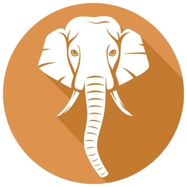 インド象頭フラット アイコン - ベクター画像
