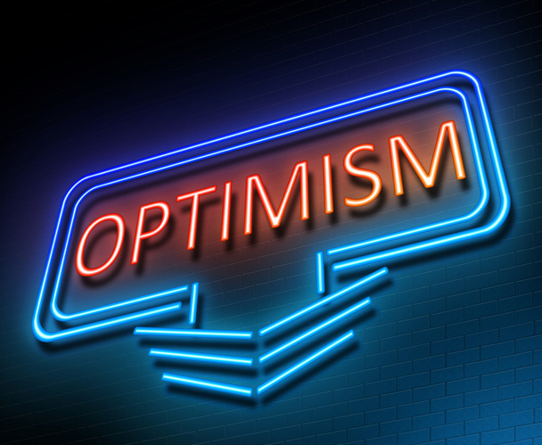 Optimisme teken concept. - Foto, afbeelding