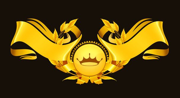 Design Element, Emblem gold - Vetor, Imagem