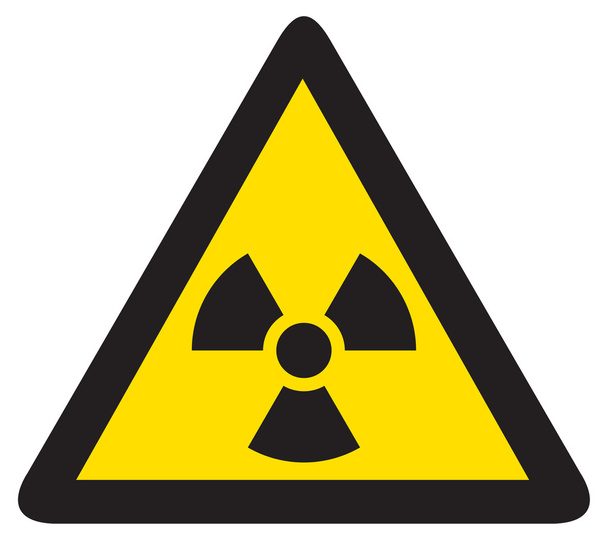 Radioaktív figyelmeztető jel ikon - Vektor, kép