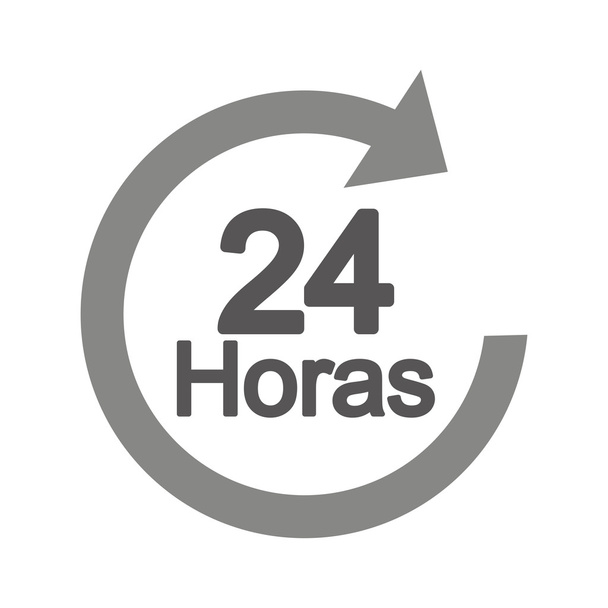 arrow 24 hours service - Vector, Image