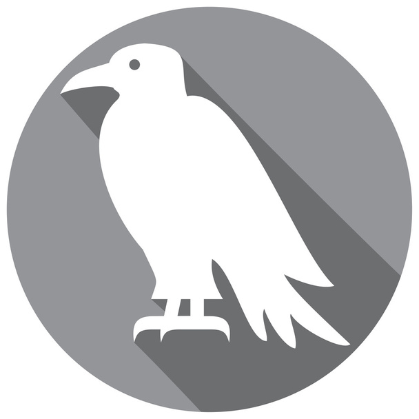 raven bird flat icon - Vektor, kép