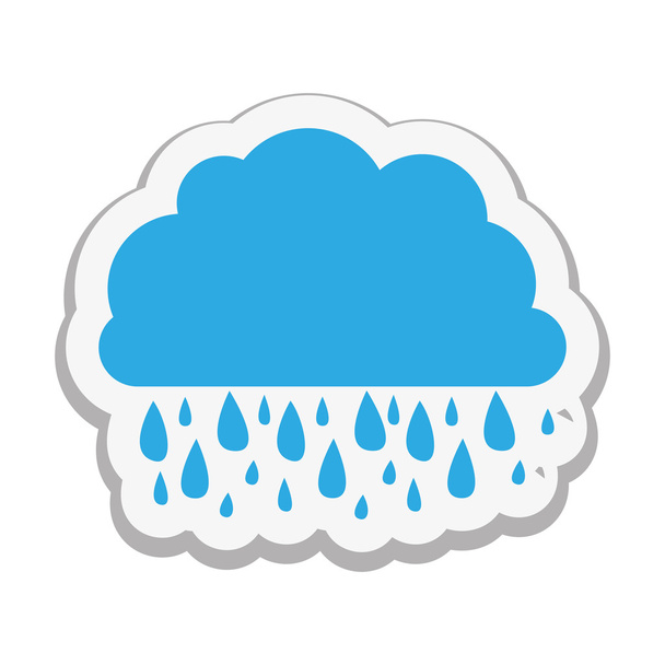 imagem de ícone de nuvem e chuva
 - Vetor, Imagem