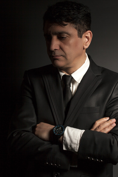Business man in black suit with tie - Fotografie, Obrázek