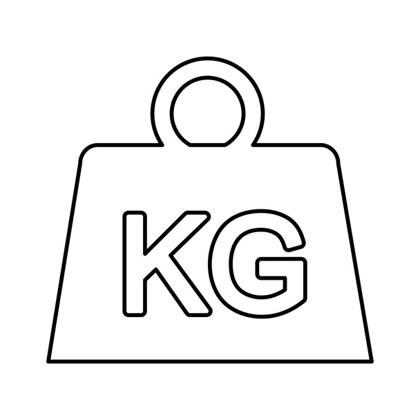 ikona na białym tle kilogram wagi - Wektor, obraz