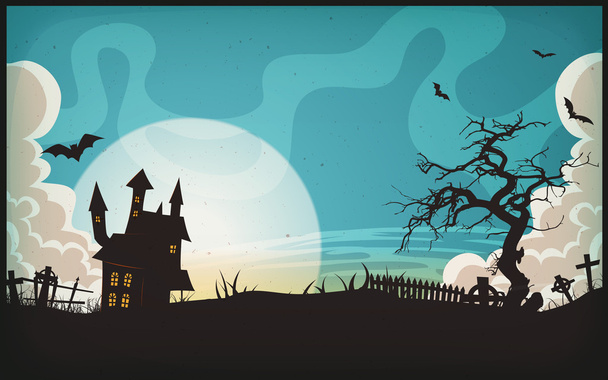 Fondo de paisaje de Halloween
 - Vector, Imagen