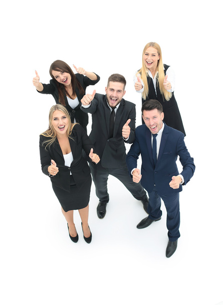 Successful business people looking happy and confident. Showing - Foto, imagen
