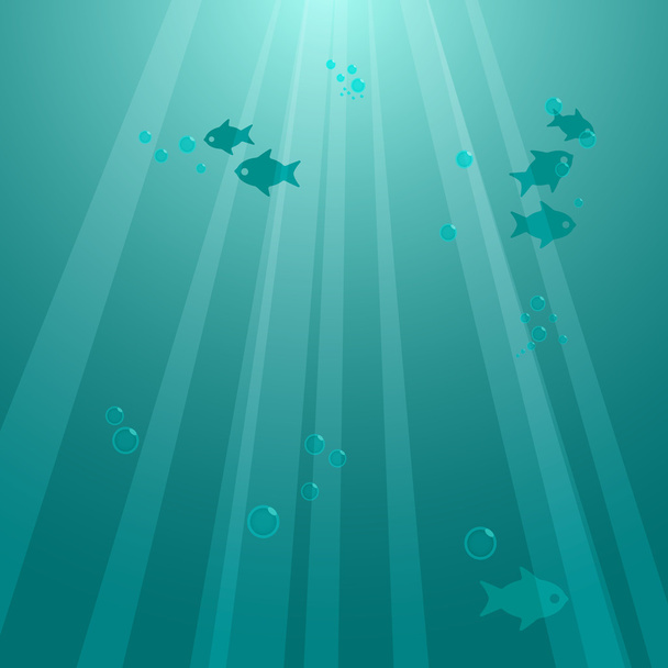 Víz alatti háttér halak. Vektoros illusztráció - Vektor, kép