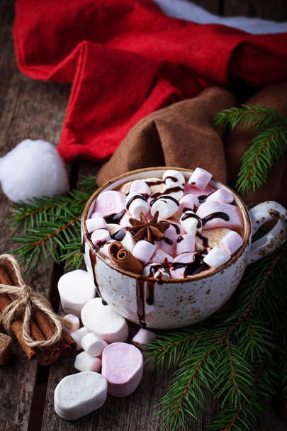 Hot chocolate with marshmallow - Fotografie, Obrázek