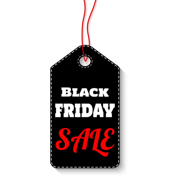 Black Friday Sale Etikett auf weißem Hintergrund Vektor - Vektor, Bild