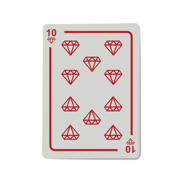 カジノの火かき棒カード - ベクター画像