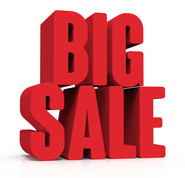 3d rendering of red big sale  - Photo, image