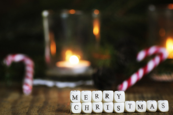 Vánoce dřevo svíčka - Fotografie, Obrázek