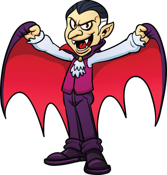 Карикатурный вампир
 - Вектор,изображение