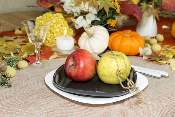 秋料理テーブルなデザイン - 写真・画像