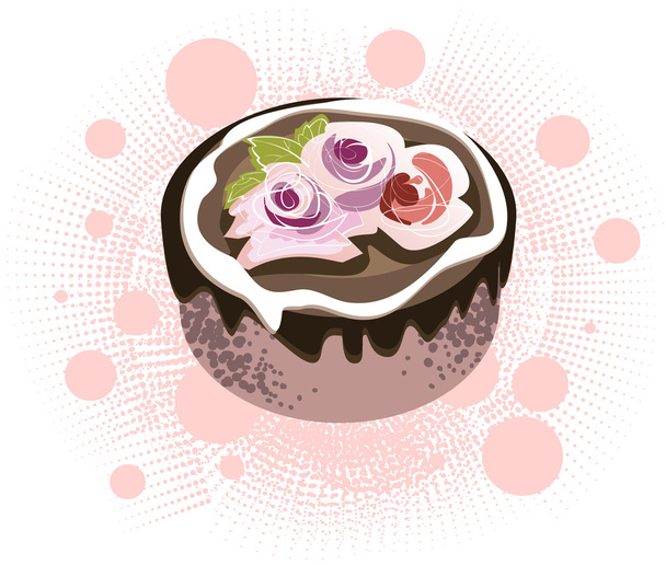 csokoládé torta - Vektor, kép