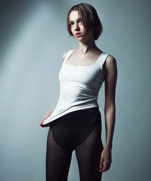 Fashion model with short blond hair - Valokuva, kuva