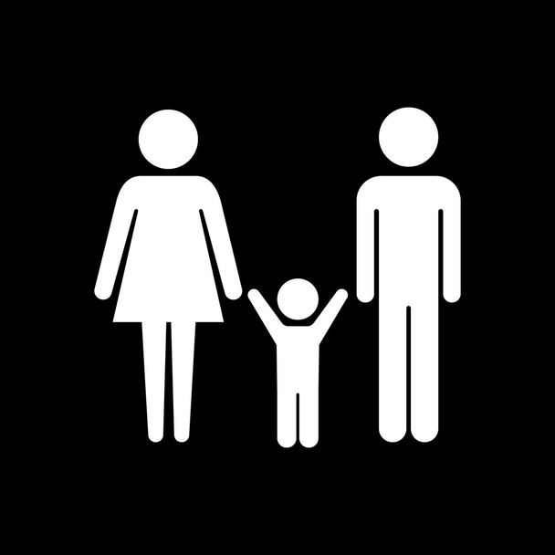 Rodinné dvojice s baby boy vektorové ikony - Vektor, obrázek