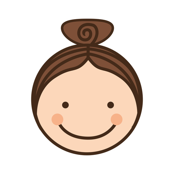 happy child face icon image - ベクター画像
