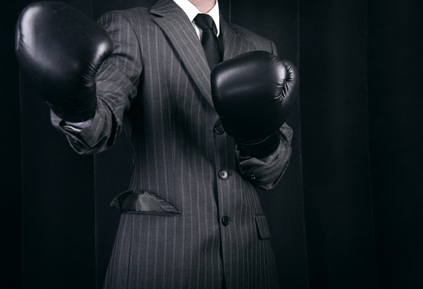 Business person in grey suit - Zdjęcie, obraz