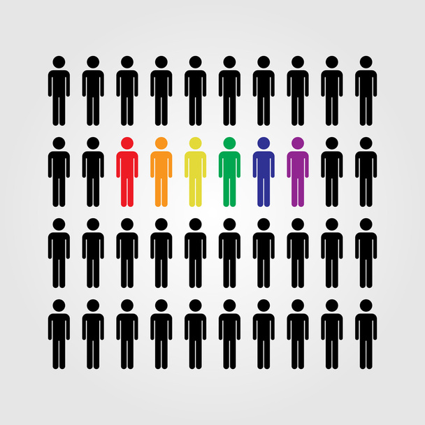 LGBT mens en maatschappij vector pictogram - Vector, afbeelding