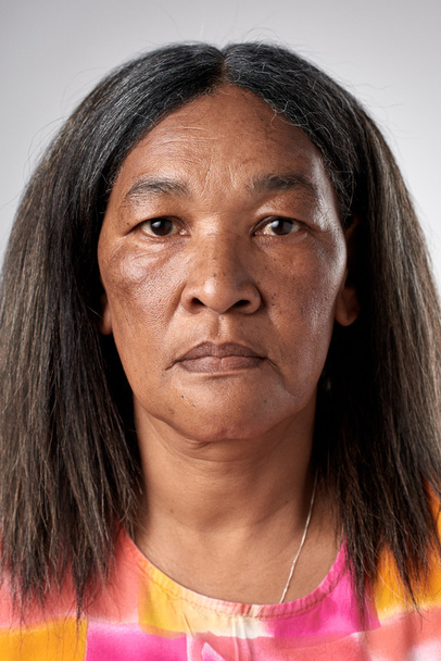 senior mixed race woman face - Фото, изображение