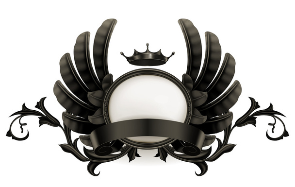 Vintage black emblem, 10eps - Вектор, зображення