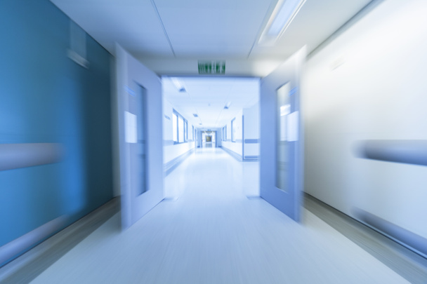 Motion Blur Szpital korytarz - Zdjęcie, obraz