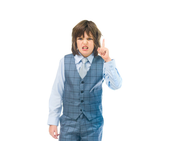 angry teenage businessman scolding - Фото, изображение
