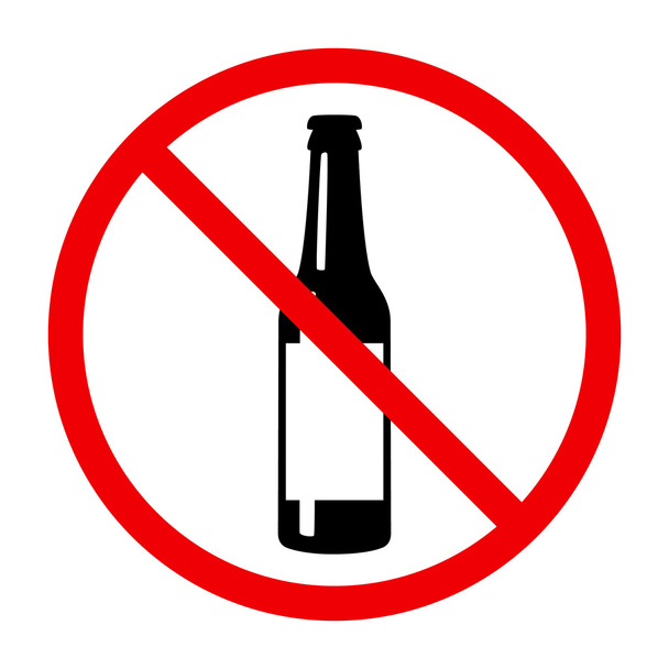 Símbolo sin alcohol
  - Vector, imagen
