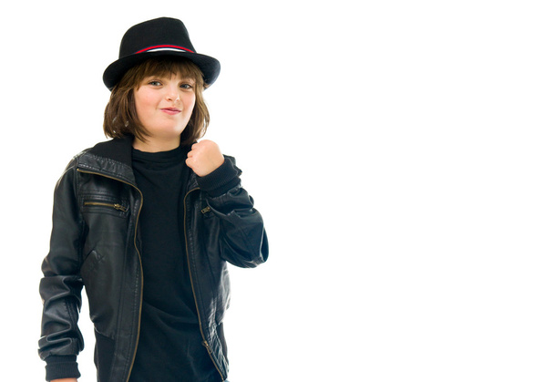 chlapec dospívající rocker šťastný vítěz - Fotografie, Obrázek