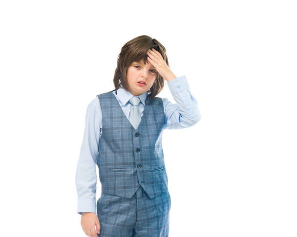 teenage businessman has headache - Photo, Image