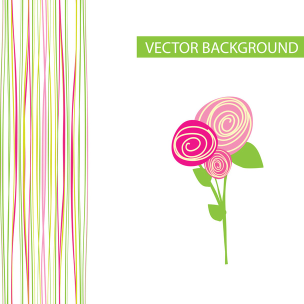 Vector abstract background with flowers - Wektor, obraz