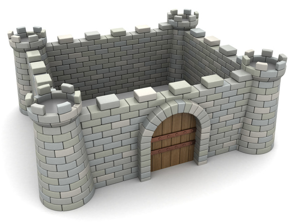fortress walls model - Fotoğraf, Görsel