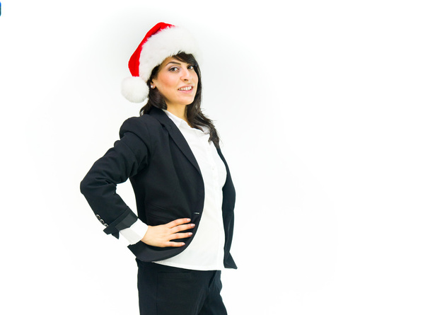 pozitivní sebevědomá žena Santa - Fotografie, Obrázek