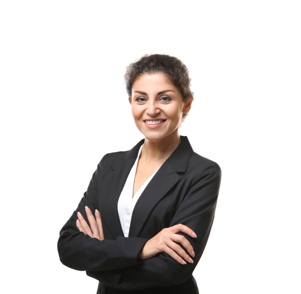 Portrait of successful mature businesswoman isolated on white - Fotó, kép