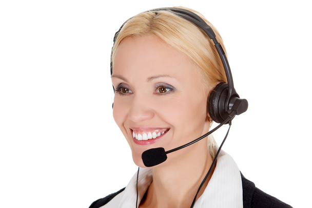 How can I help you? Call center operator woman - 写真・画像