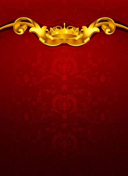 Luxurious pattern, red - Vektor, kép