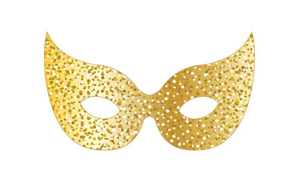 Goldene Karnevalsmaske - Vektor, Bild