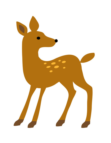 Deer isolated on a white background.  - Vector, Image