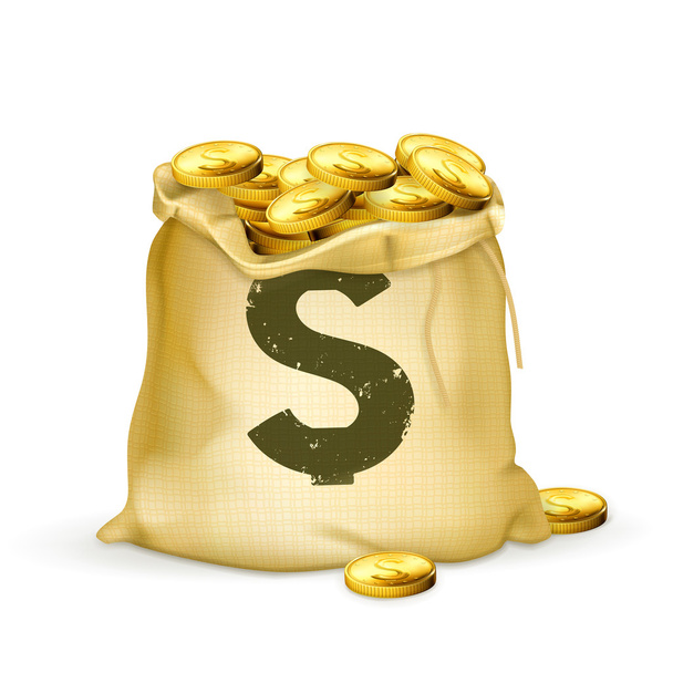 Bag of gold - Вектор,изображение