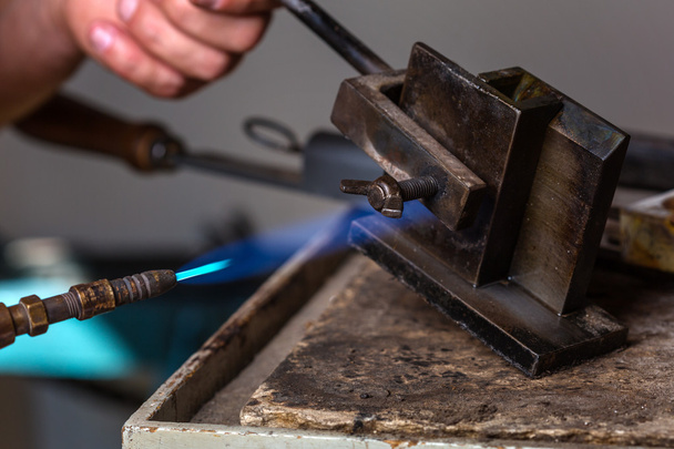 A fém penész Goldsmith workshop blowtorch - Fotó, kép